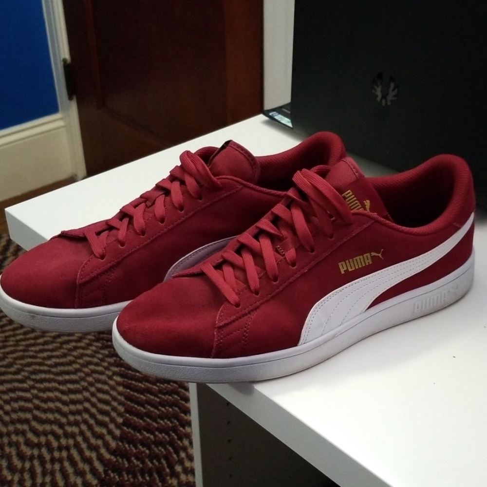 Puma Red Suede Classic+ Sneakers Size 11